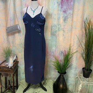 📌 Classic Sexy Party Dress with Beaded Top and Keyholes